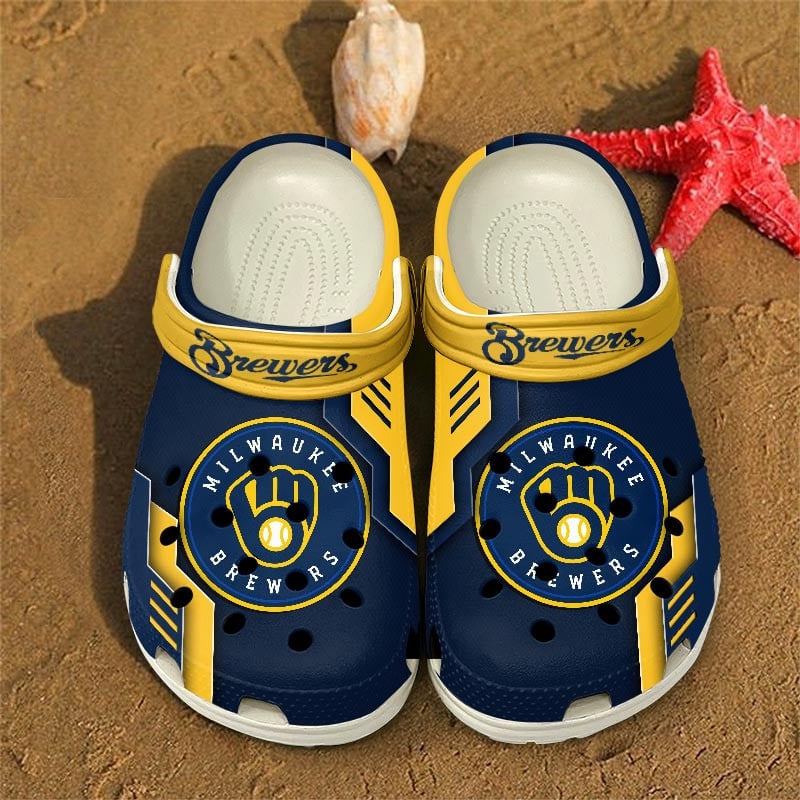 LIMITED EDITION - NEW CUSTOMIZED MLB15 MBS MILWAUKEE BREWERS CLOGS