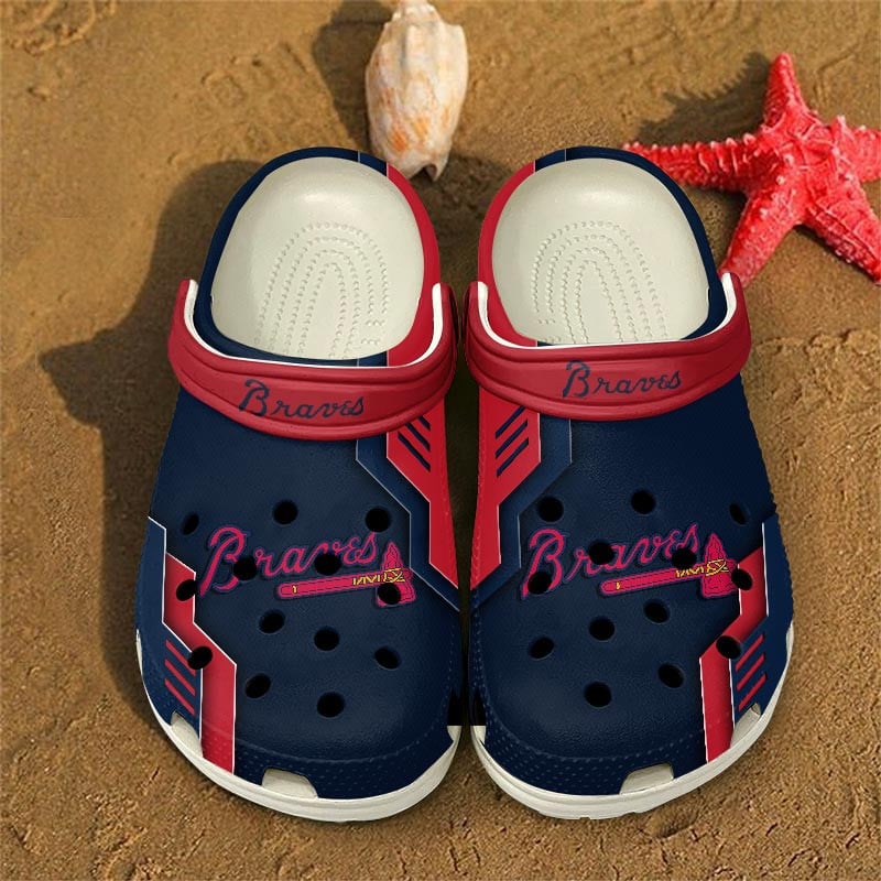 LIMITED EDITION - NEW CUSTOMIZED MLB09 ABS ATLANTA BRAVES CLOGS