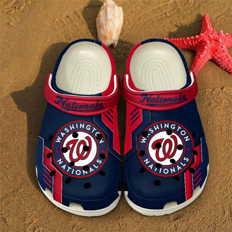 LIMITED EDITION - NEW CUSTOMIZED MLB28 WNS WASHINGTON NATIONALS CLOGS