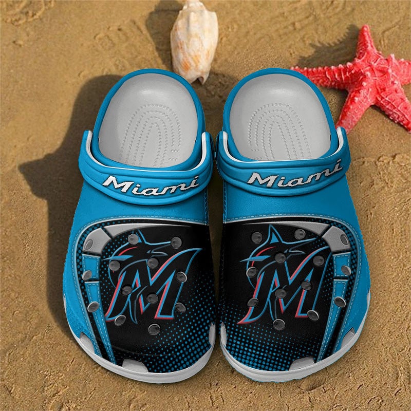 LIMITED EDITION - NEW CUSTOMIZED MLB20 MMS MIAMI MARLINS CLOGS