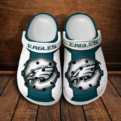 LIMITED EDITION - NEW CUSTOMIZED NFL02 PPE PHILADELPHIA EAGLES CLOGS