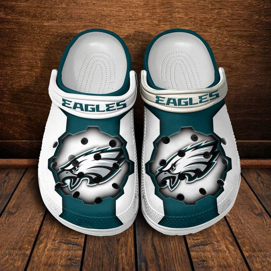 LIMITED EDITION - NEW CUSTOMIZED NFL02 PPE PHILADELPHIA EAGLES CLOGS