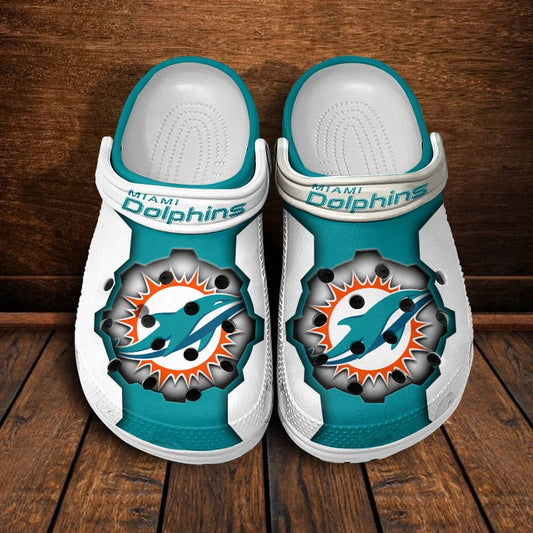 LIMITED EDITION - NEW CUSTOMIZED NFL19 MDP MIAMI DOLPHINS CLOGS