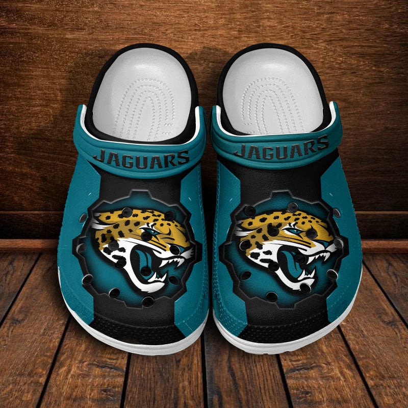 LIMITED EDITION - NEW CUSTOMIZED NFL30 JSJ JACKSONVILLE JAGUARS CLOGS