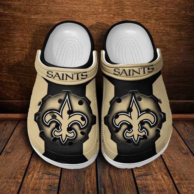 LIMITED EDITION - NEW CUSTOMIZED NFL24 NOS NEW ORLEANS SAINTS CLOGS