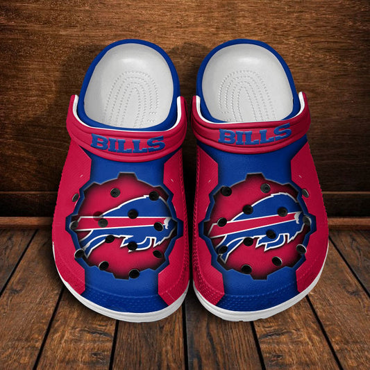 LIMITED EDITION - NEW CUSTOMIZED NFL03 BFB BUFFALO BILLS CLOGS