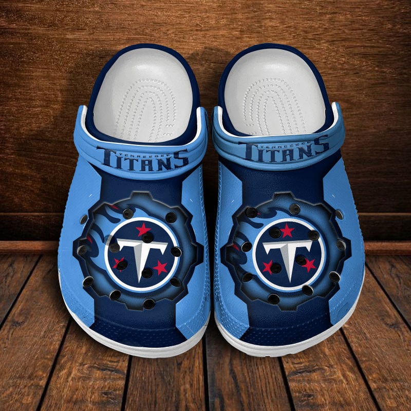 LIMITED EDITION - NEW CUSTOMIZED NFL31 TST TENNESSEE TITANS CLOGS
