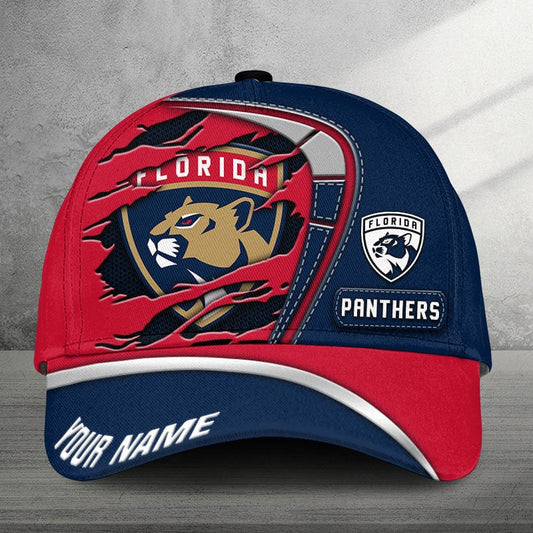 LIMITED EDITION - NEW CUSTOMIZED NHL01 FPT FLORIDA PANTHERS CLASSIC CAP