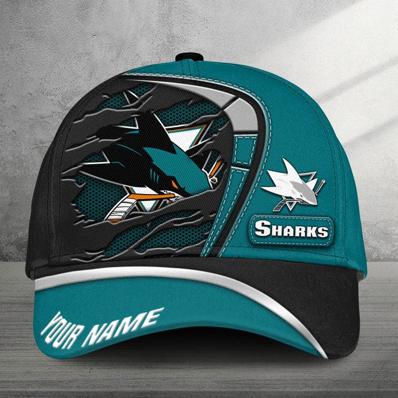 LIMITED EDITION - NEW CUSTOMIZED NHL32 SJS SAN JOSE SHARKS CLASSIC CAP