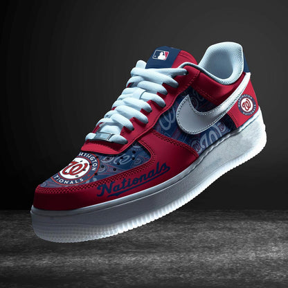 LIMITED EDITION - NEW CUSTOMIZED MLB28 WNS WASHINGTON NATIONALS AF1 SNEAKERS