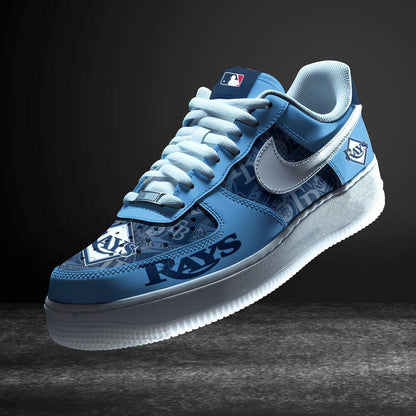 LIMITED EDITION - NEW CUSTOMIZED MLB21 TBR TAMPA BAY RAYS AF1 SNEAKERS