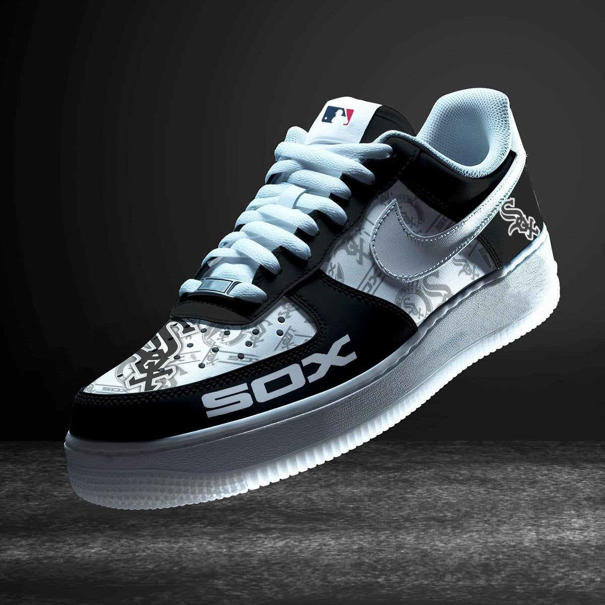 LIMITED EDITION - NEW CUSTOMIZED MLB26 CWS CHICAGO WHITE SOX AF1 SNEAKERS