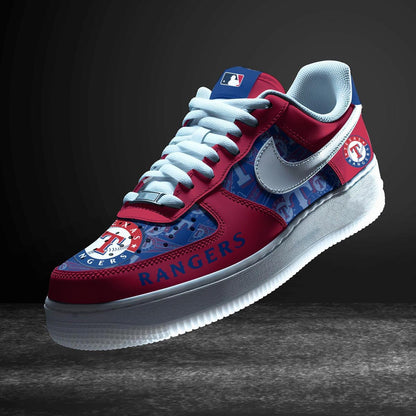 LIMITED EDITION - NEW CUSTOMIZED MLB08 TRS TEXAS RANGERS AF1 SNEAKERS