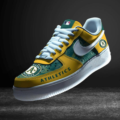 LIMITED EDITION - NEW CUSTOMIZED MLB23 OAS OAKLAND ATHLETICS AF1 SNEAKERS
