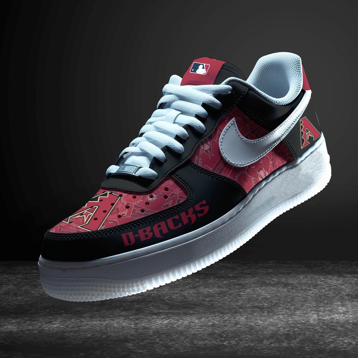 LIMITED EDITION - NEW CUSTOMIZED MLB07 ADS ARIZONA DIAMONDBACKS AF1 SNEAKERS