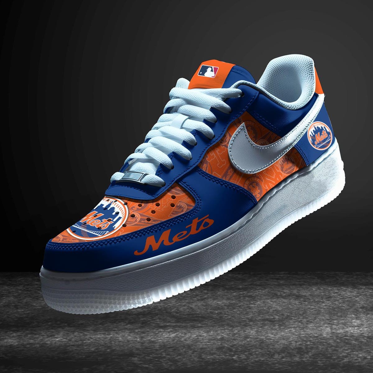 LIMITED EDITION - NEW CUSTOMIZED MLB17 NYM NEW YORK METS AF1 SNEAKERS