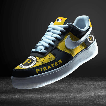 LIMITED EDITION - NEW CUSTOMIZED MLB29 PHP PITTSBURGH PIRATES AF1 SNEAKERS
