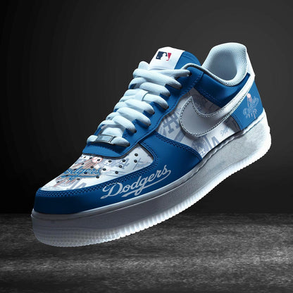 LIMITED EDITION - NEW CUSTOMIZED MLB02 LAD LOS ANGELES DODGERS AF1 SNEAKERS