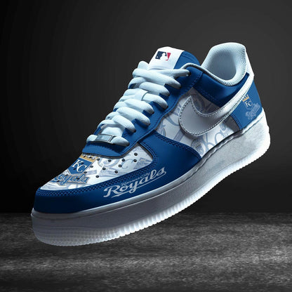 LIMITED EDITION - NEW CUSTOMIZED MLB19 KCR KANSAS CITY ROYALS AF1 SNEAKERS