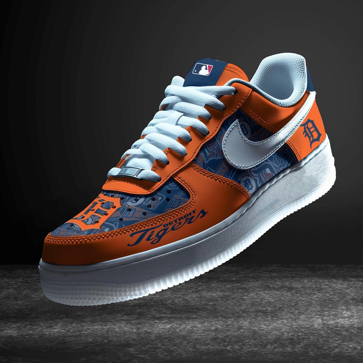 LIMITED EDITION - NEW CUSTOMIZED MLB16 DTS DETROIT TIGERS AF1 SNEAKERS