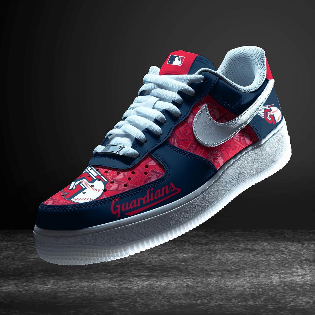 LIMITED EDITION - NEW CUSTOMIZED MLB13 CGS CLEVELAND GUARDIANS AF1 SNEAKERS
