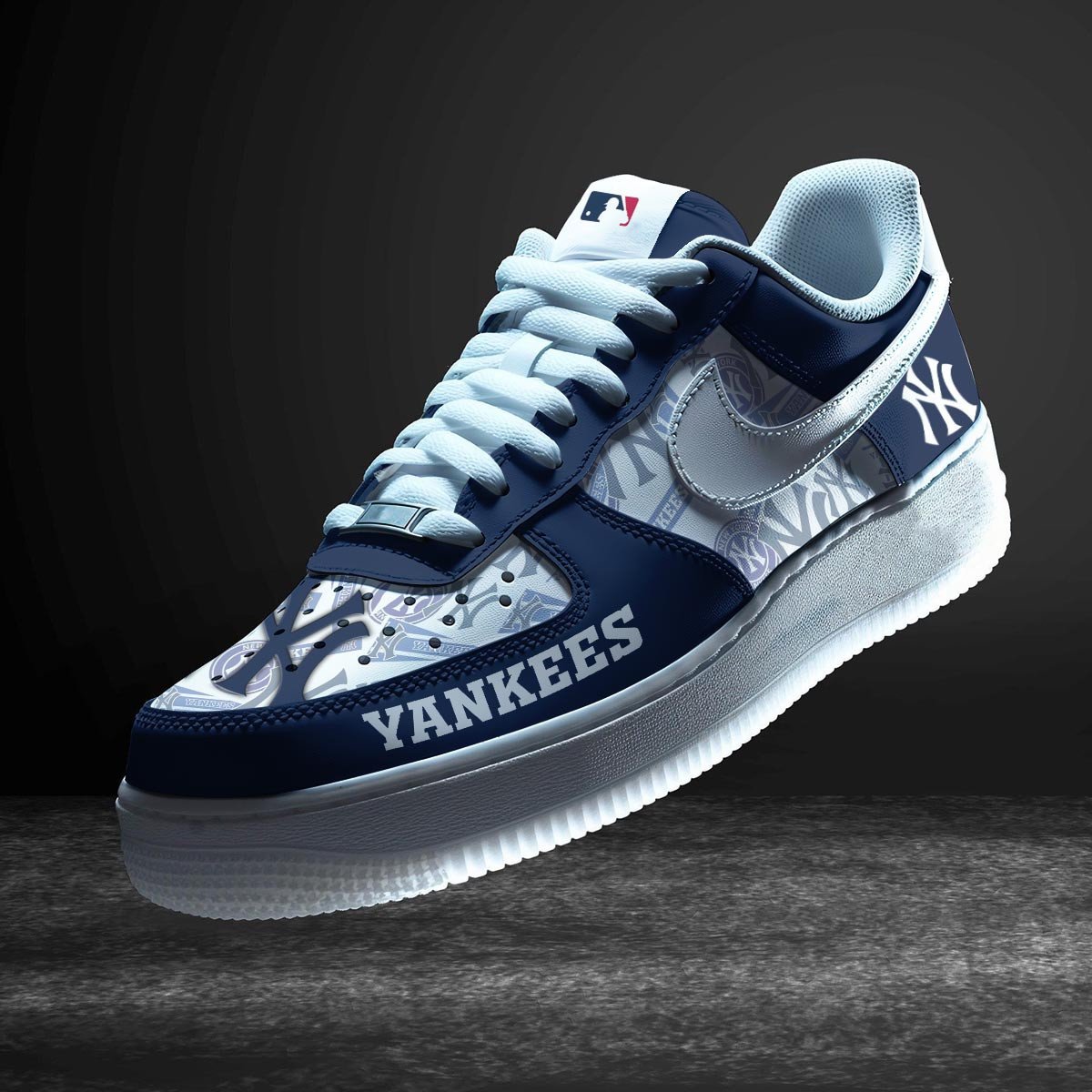 LIMITED EDITION - NEW CUSTOMIZED MLB01 NYY NEW YORK YANKEES AF1 SNEAKERS