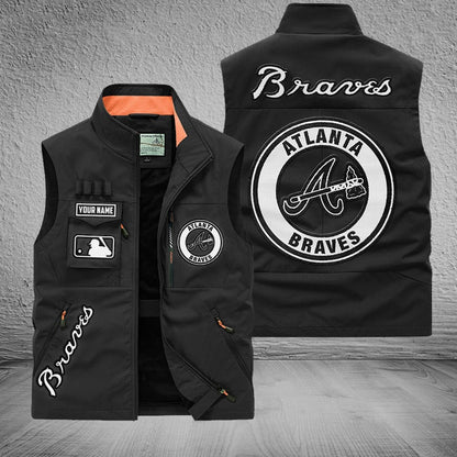 LIMITED EDITION - NEW CUSTOMIZED MLB09 ABS ATLANTA BRAVES SLEEVELESS VEST