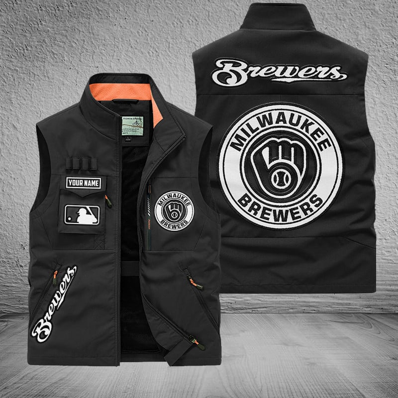 LIMITED EDITION - NEW CUSTOMIZED MLB15 MBS MILWAUKEE BREWERS SLEEVELESS VEST