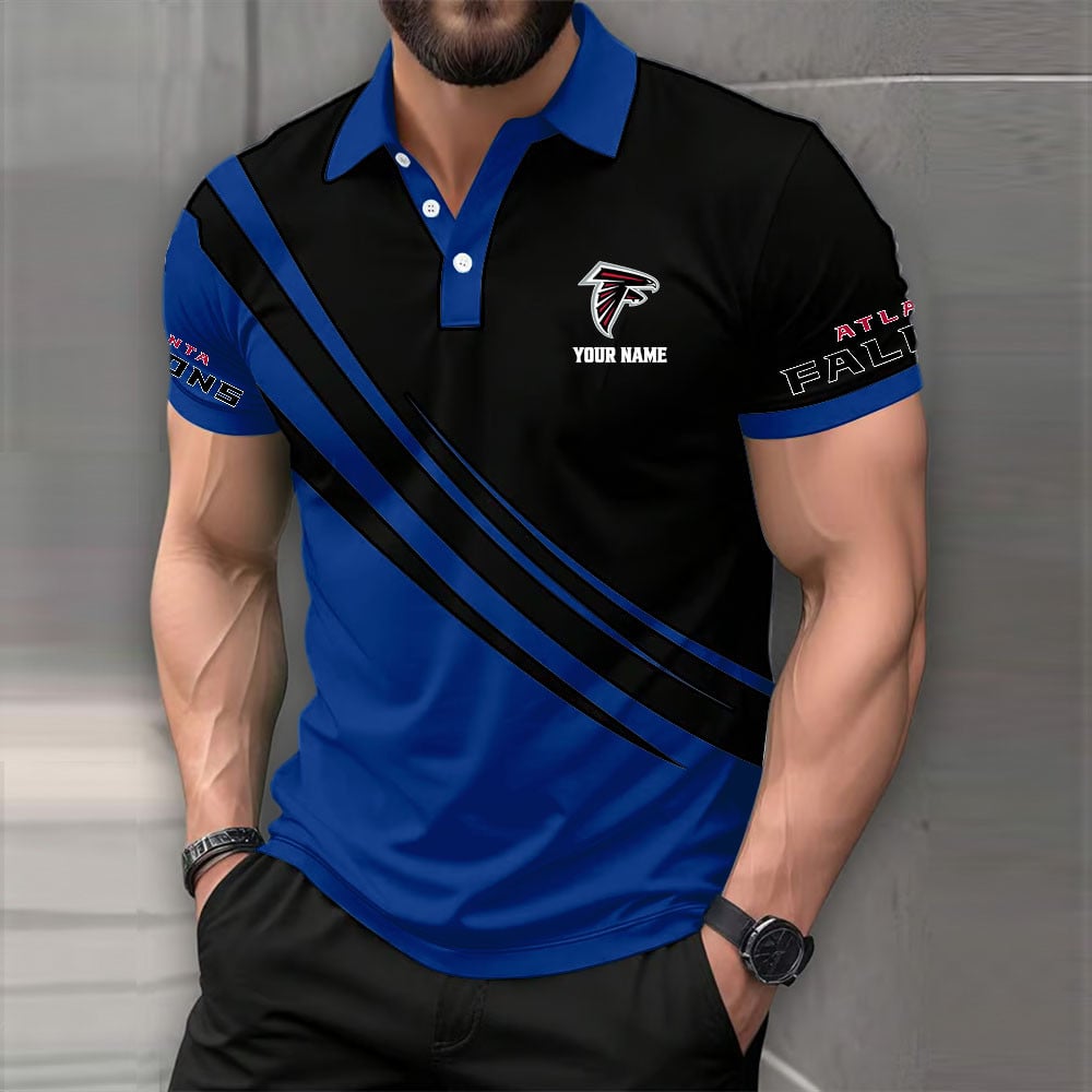 LIMITED EDITION - NEW CUSTOMIZED NFL18 ATF ATLANTA FALCONS POLO SHIRT