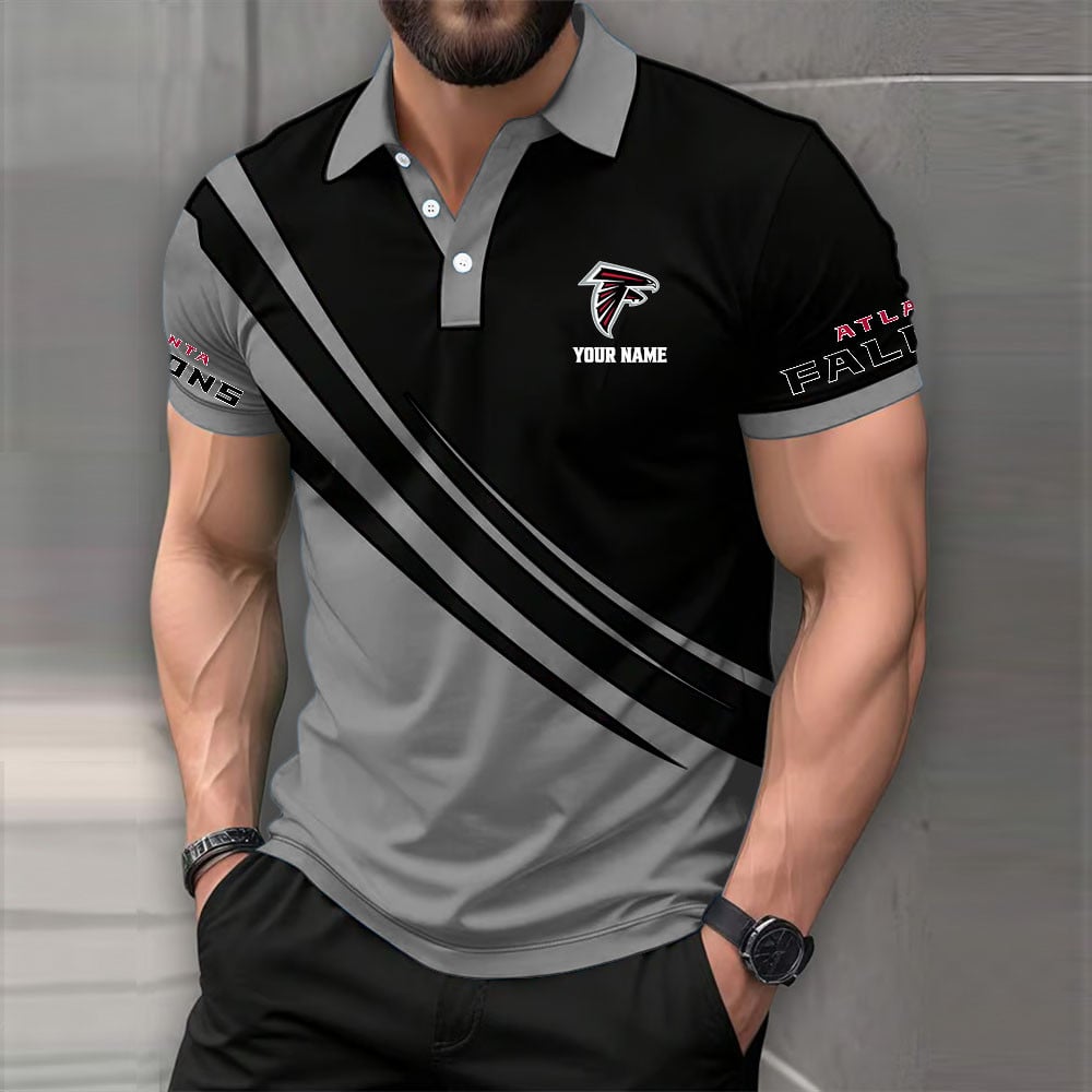 LIMITED EDITION - NEW CUSTOMIZED NFL18 ATF ATLANTA FALCONS POLO SHIRT