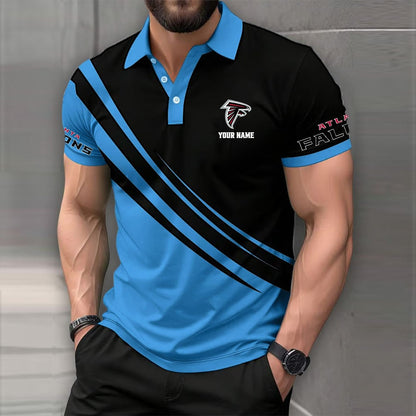 LIMITED EDITION - NEW CUSTOMIZED NFL18 ATF ATLANTA FALCONS POLO SHIRT