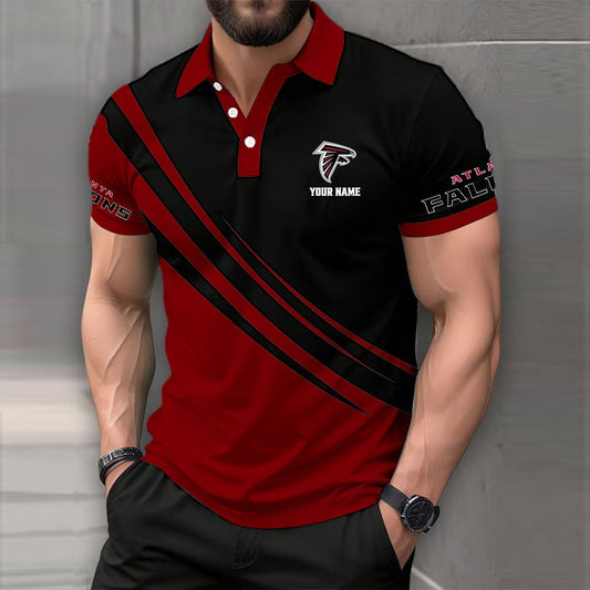 LIMITED EDITION - NEW CUSTOMIZED NFL18 ATF ATLANTA FALCONS POLO SHIRT