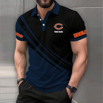LIMITED EDITION - NEW CUSTOMIZED NFL26 CCB CHICAGO BEARS POLO SHIRT