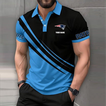 LIMITED EDITION - NEW CUSTOMIZED NFL27 NEP NEW ENGLAND PATRIOTS POLO SHIRT