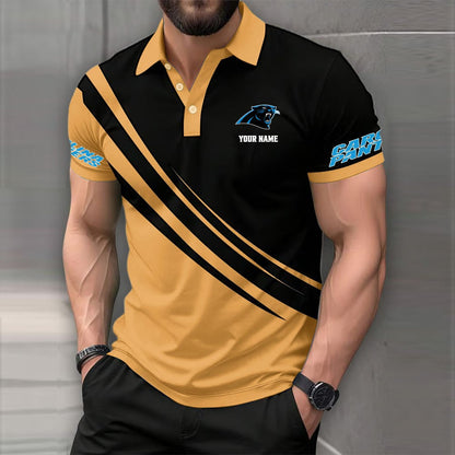 LIMITED EDITION - NEW CUSTOMIZED NFL23 CLP CAROLINA PANTHERS POLO SHIRT