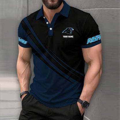 LIMITED EDITION - NEW CUSTOMIZED NFL23 CLP CAROLINA PANTHERS POLO SHIRT