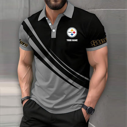 LIMITED EDITION - NEW CUSTOMIZED NFL14 PSB PITTSBURGH STEELERS POLO SHIRT