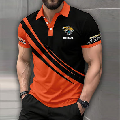 LIMITED EDITION - NEW CUSTOMIZED NFL30 JSJ JACKSONVILLE JAGUARS POLO SHIRT