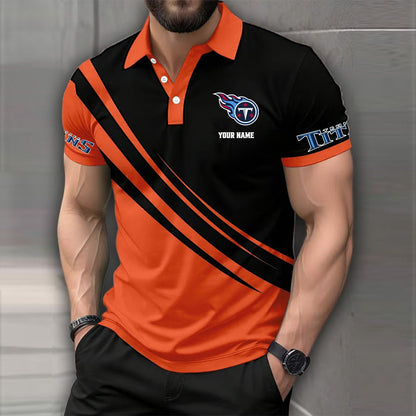 LIMITED EDITION - NEW CUSTOMIZED NFL31 TST TENNESSEE TITANS POLO SHIRT