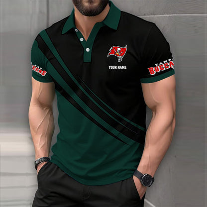 LIMITED EDITION - NEW CUSTOMIZED NFL10 TBB TAMPA BAY BUCCANEERS POLO SHIRT