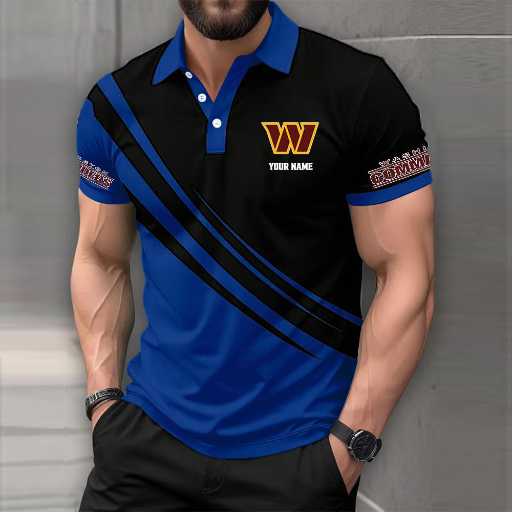 LIMITED EDITION - NEW CUSTOMIZED NFL12 WTC WASHINGTON COMMANDERS POLO SHIRT