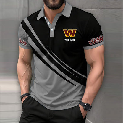 LIMITED EDITION - NEW CUSTOMIZED NFL12 WTC WASHINGTON COMMANDERS POLO SHIRT