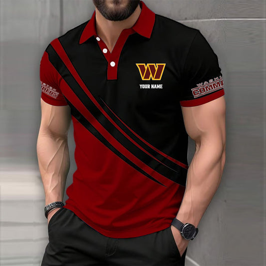 LIMITED EDITION - NEW CUSTOMIZED NFL12 WTC WASHINGTON COMMANDERS POLO SHIRT