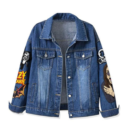 NEW PREMIUM BLACK SABBATH X OZZY OSBOURNE UNISEX DENIM JACKET