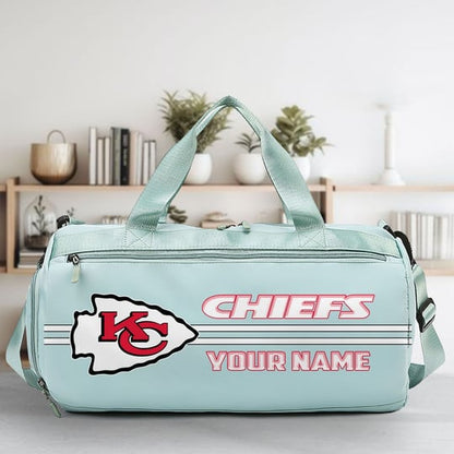 LIMITED EDITION - NEW CUSTOMIZED NFL01 KCC KANSAS CITY CHIEFS SPORTS FITNESS BAG