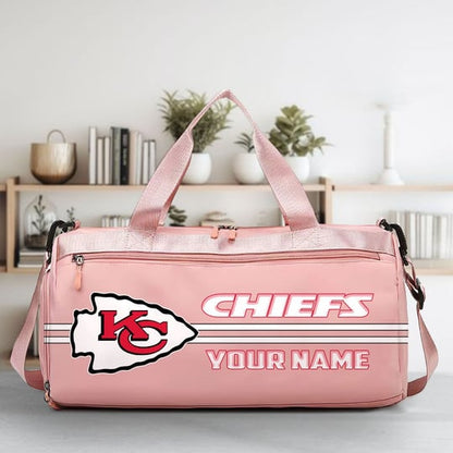 LIMITED EDITION - NEW CUSTOMIZED NFL01 KCC KANSAS CITY CHIEFS SPORTS FITNESS BAG