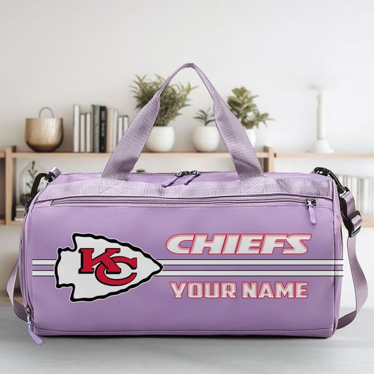 LIMITED EDITION - NEW CUSTOMIZED NFL01 KCC KANSAS CITY CHIEFS SPORTS FITNESS BAG