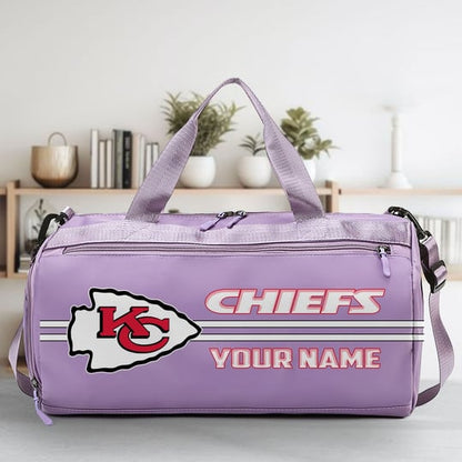 LIMITED EDITION - NEW CUSTOMIZED NFL01 KCC KANSAS CITY CHIEFS SPORTS FITNESS BAG