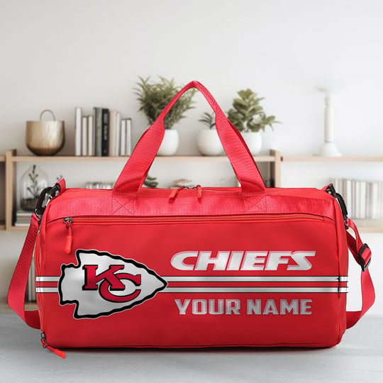 LIMITED EDITION - NEW CUSTOMIZED NFL01 KCC KANSAS CITY CHIEFS SPORTS FITNESS BAG