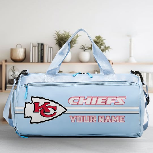 LIMITED EDITION - NEW CUSTOMIZED NFL01 KCC KANSAS CITY CHIEFS SPORTS FITNESS BAG